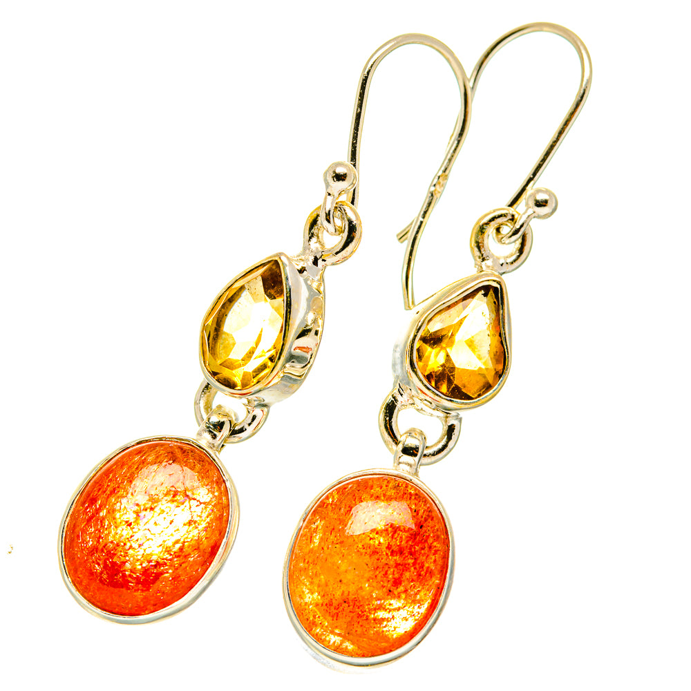 Sunstone Earrings handcrafted by Anasilvercos - EARR417607