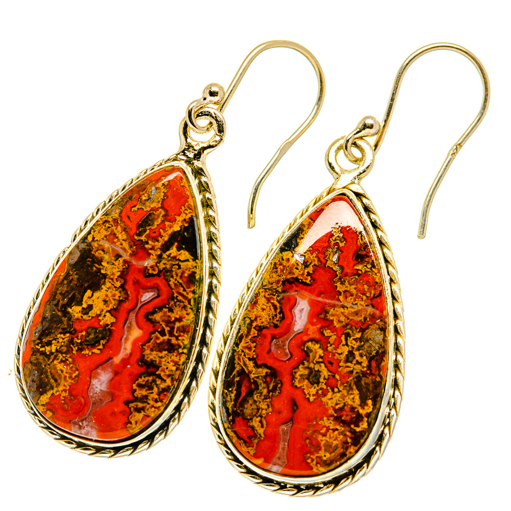 Moroccan Agate Earrings handcrafted by Anasilvercos - EARR417608