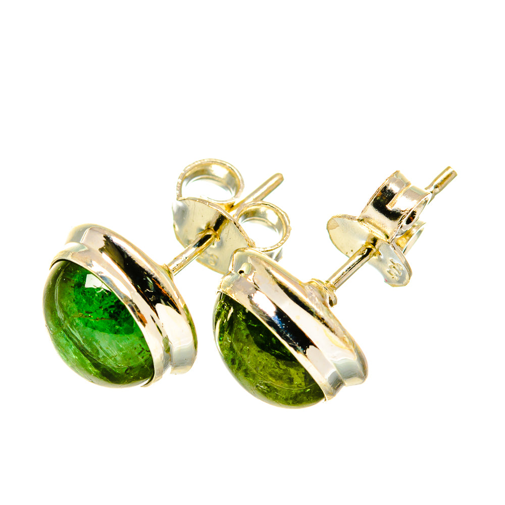 Green Tourmaline Earrings handcrafted by Anasilvercos - EARR417610