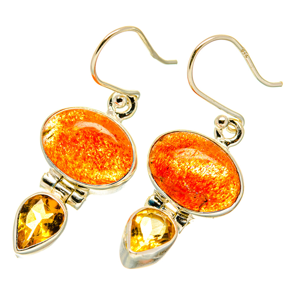 Sunstone Earrings handcrafted by Anasilvercos - EARR417632