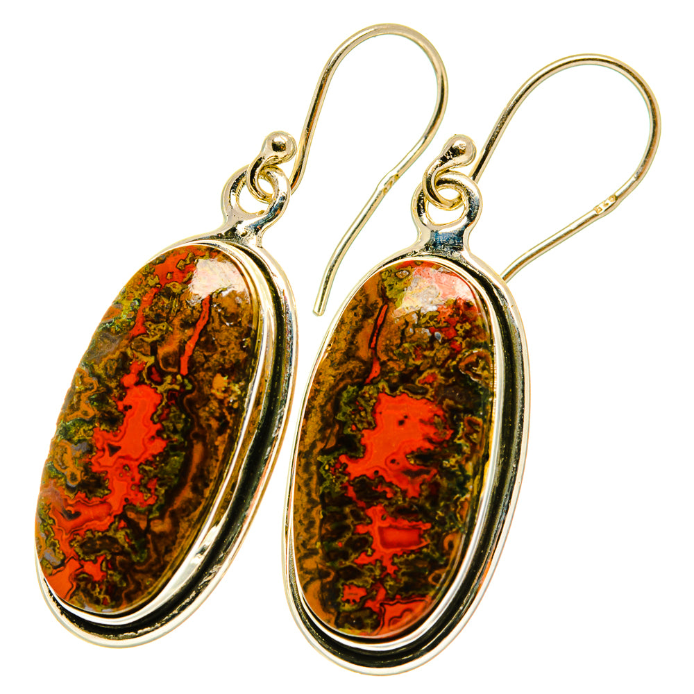 Moroccan Agate Earrings handcrafted by Anasilvercos - EARR417644