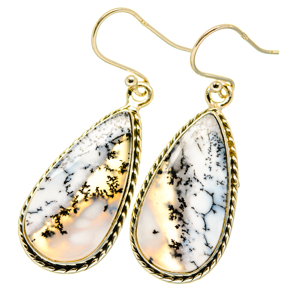 Dendritic Opal Earrings handcrafted by Anasilvercos - EARR417650