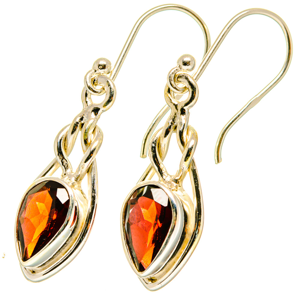 Garnet Earrings handcrafted by Anasilvercos - EARR417652