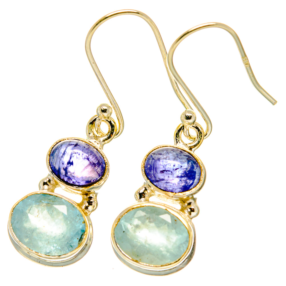 Aqua Chalcedony Earrings handcrafted by Anasilvercos - EARR417666