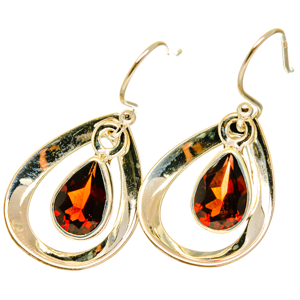 Garnet Earrings handcrafted by Anasilvercos - EARR417668
