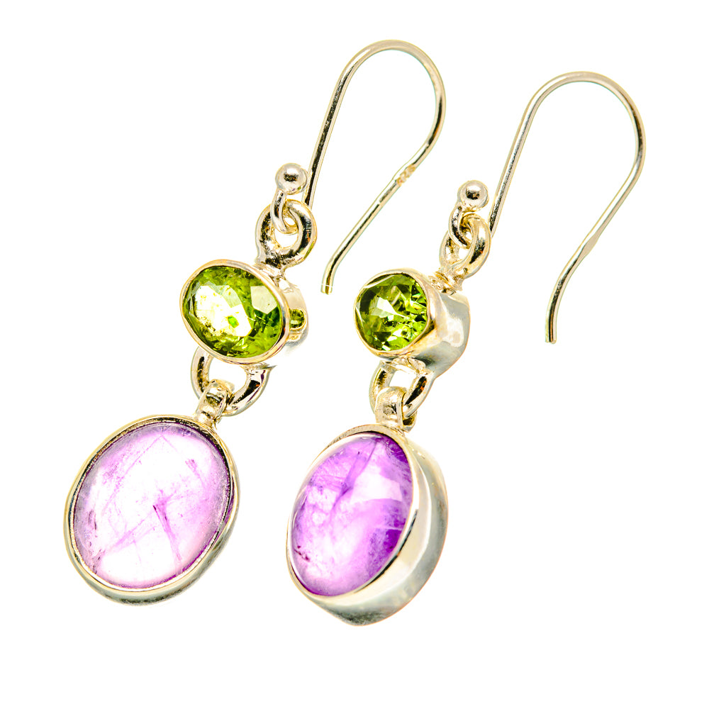 Amethyst, Peridot Earrings handcrafted by Anasilvercos - EARR417750