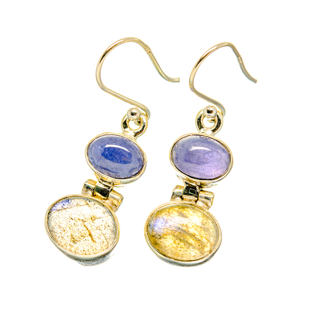 Labradorite, Tanzanite Earrings handcrafted by Anasilvercos - EARR417758