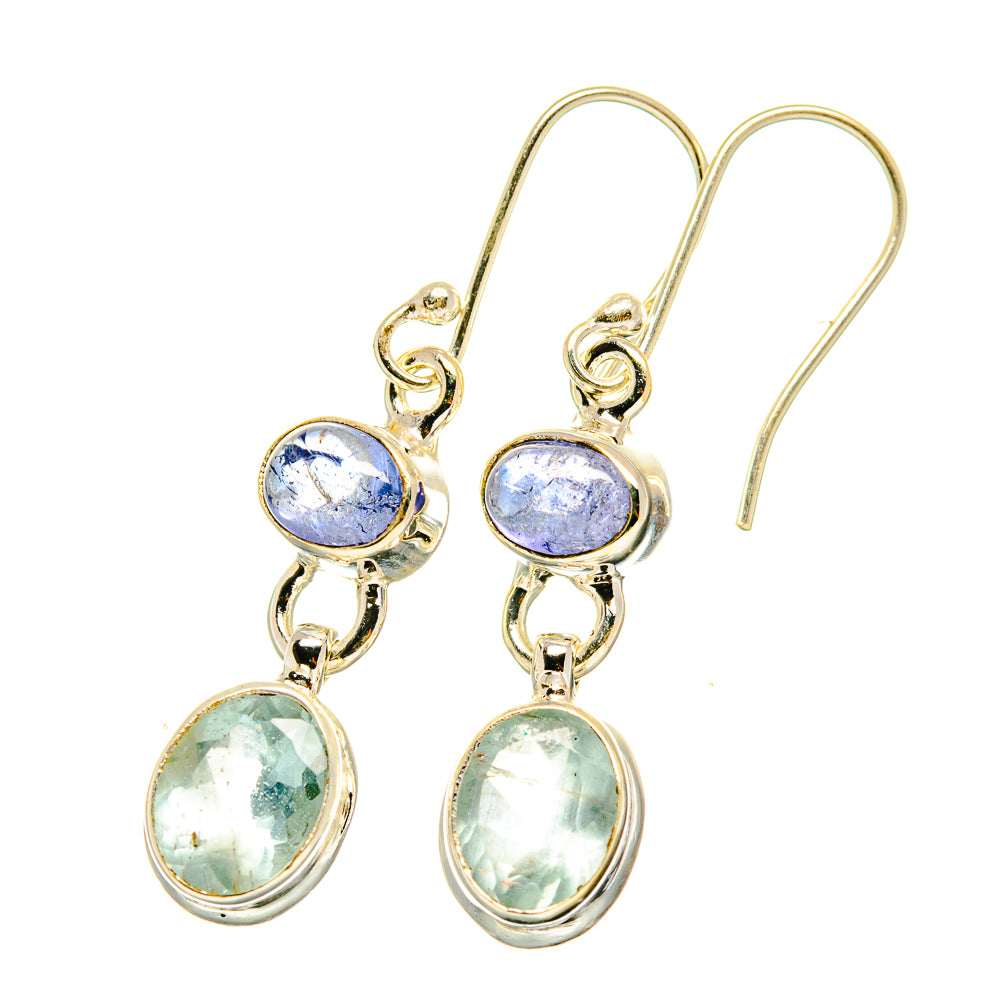 Blue Topaz, Tanzanite Earrings handcrafted by Anasilvercos - EARR417761