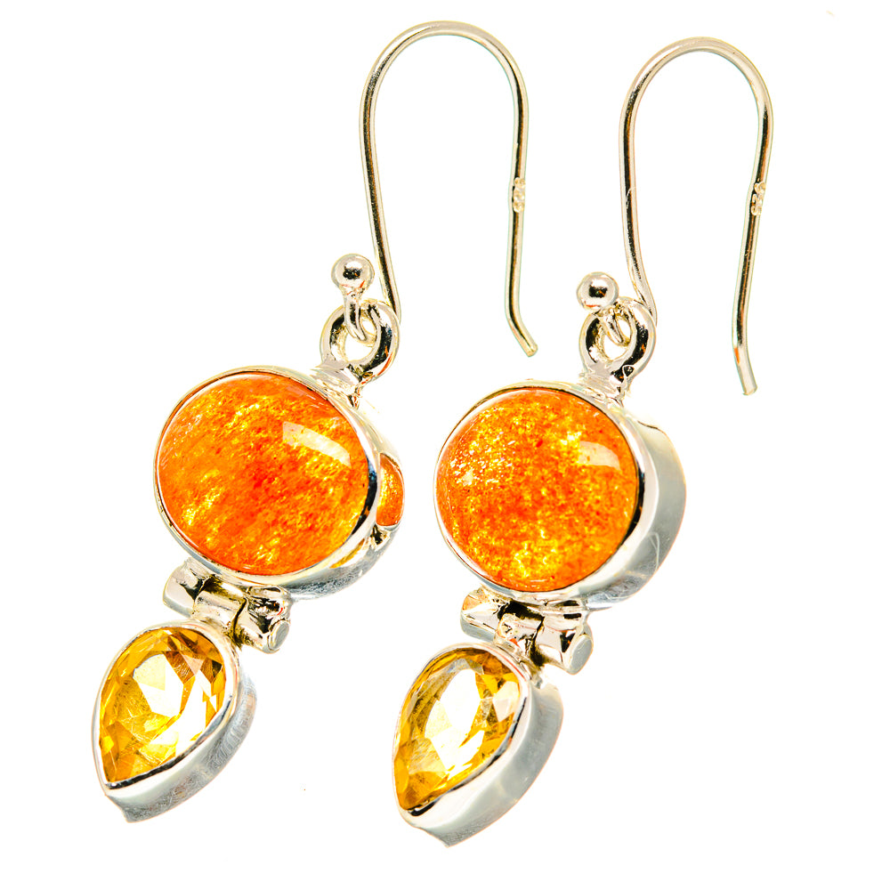 Sunstone Earrings handcrafted by Anasilvercos - EARR417793