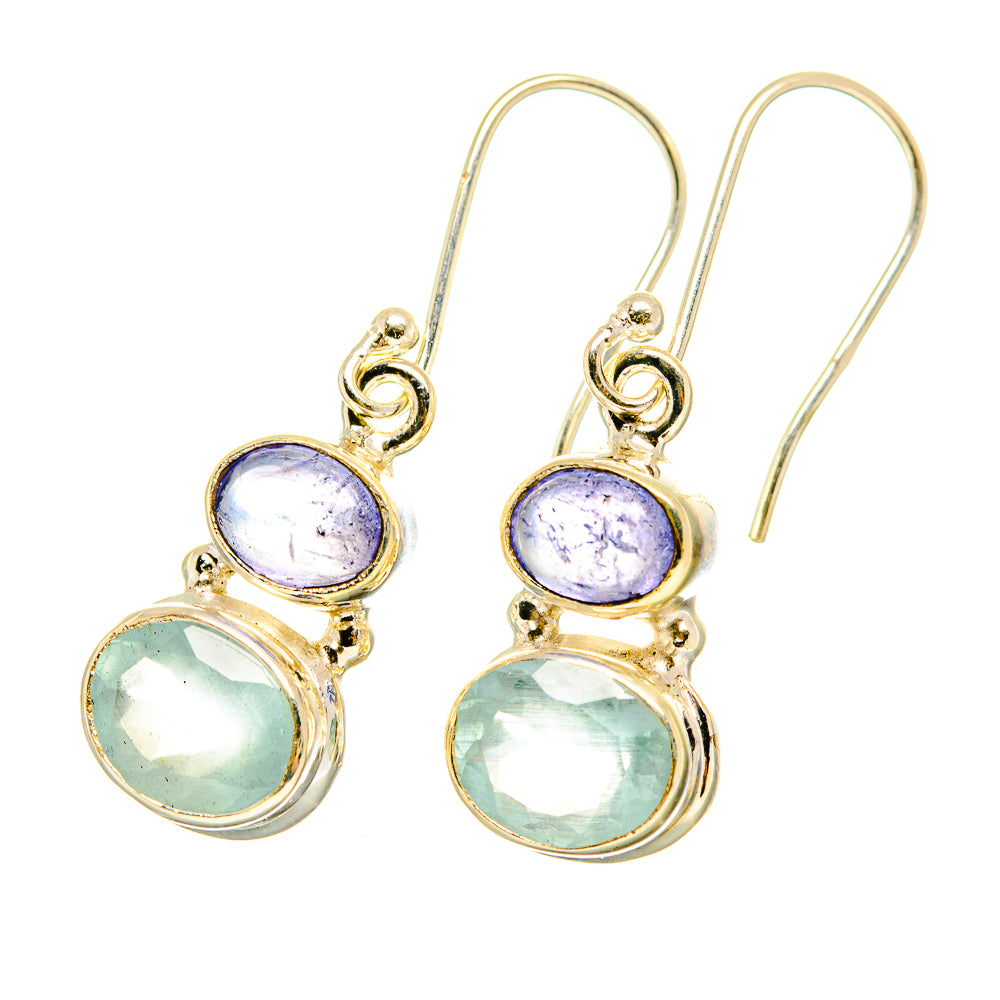 Aqua Chalcedony Earrings handcrafted by Anasilvercos - EARR417797