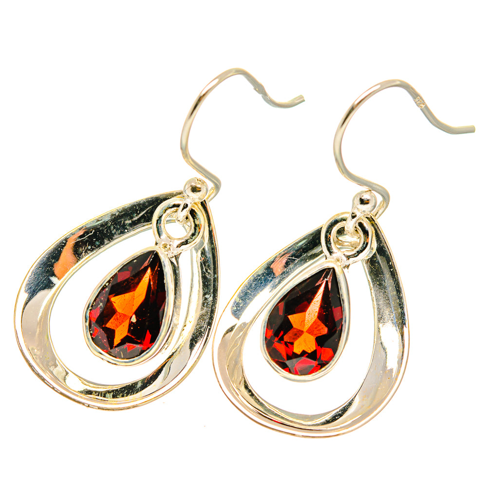 Garnet Earrings handcrafted by Anasilvercos - EARR417802