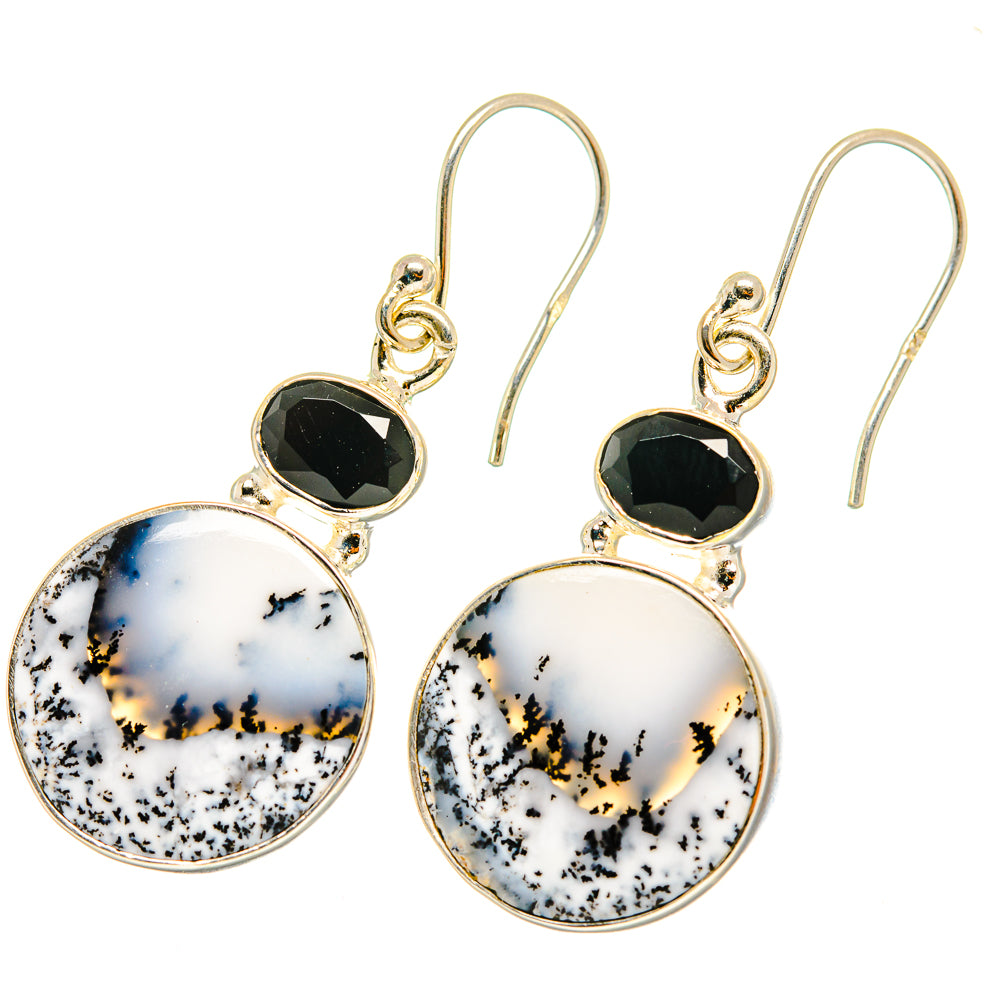 Dendritic Opal Earrings handcrafted by Anasilvercos - EARR417807