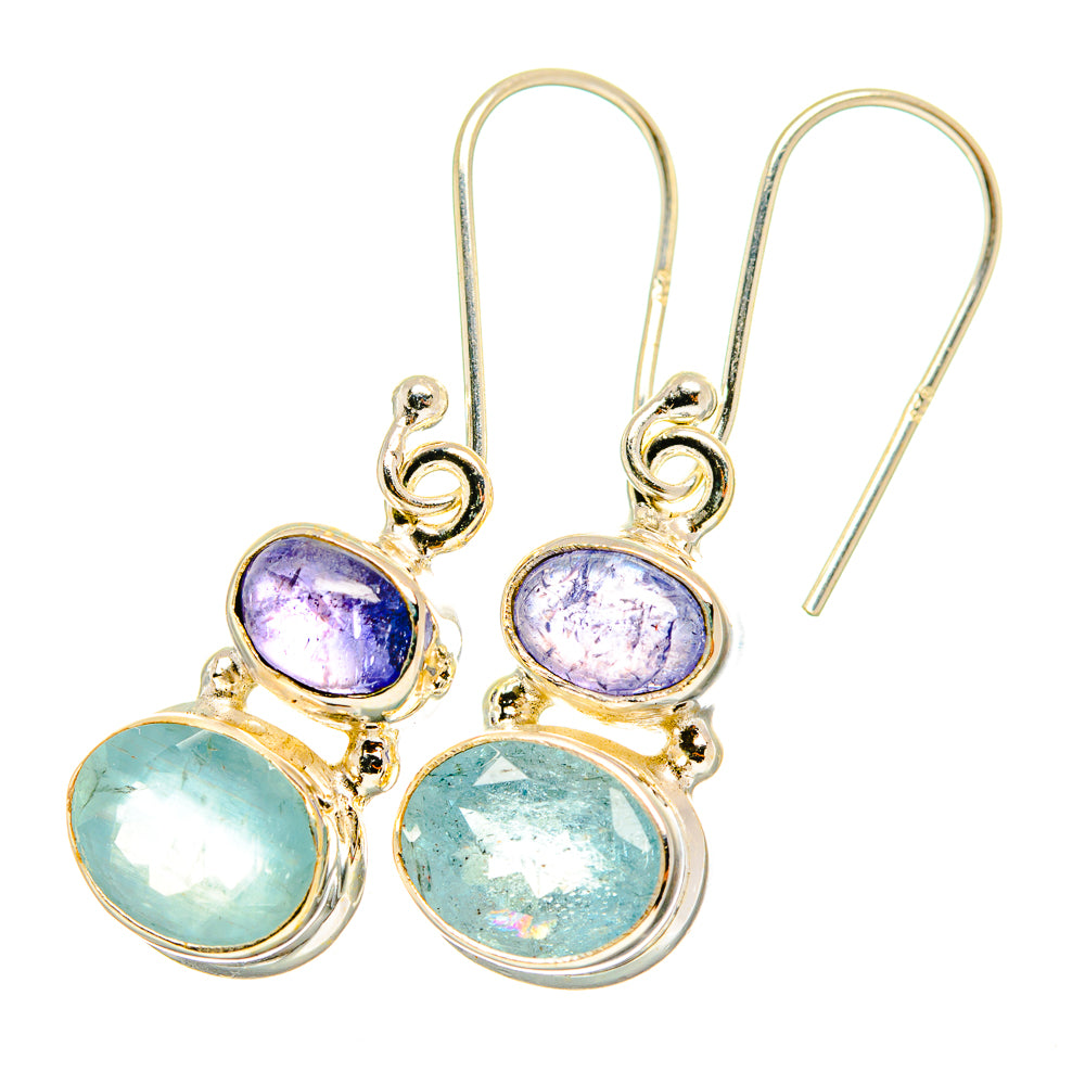 Aqua Chalcedony Earrings handcrafted by Anasilvercos - EARR417808