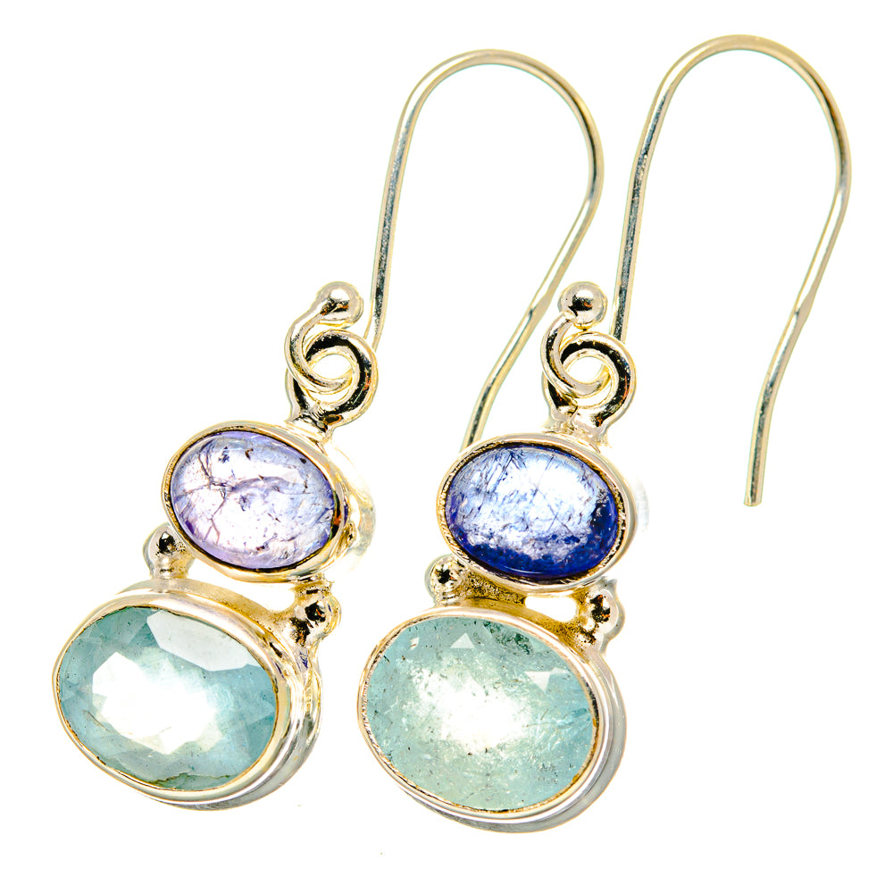 Aqua Chalcedony Earrings handcrafted by Anasilvercos - EARR417816