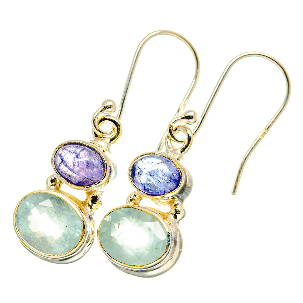 Aqua Chalcedony Earrings handcrafted by Anasilvercos - EARR417819