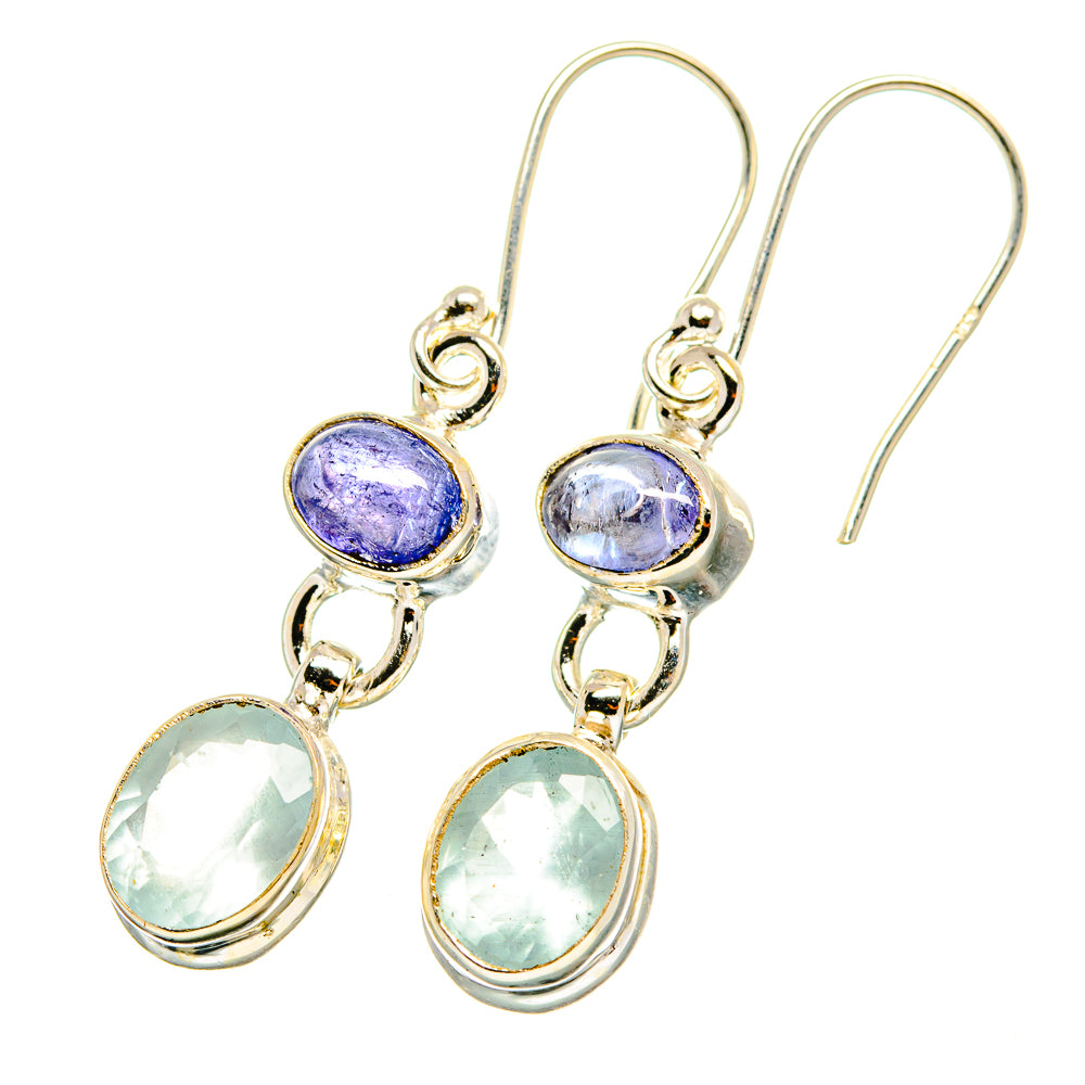 Aqua Chalcedony Earrings handcrafted by Anasilvercos - EARR417821