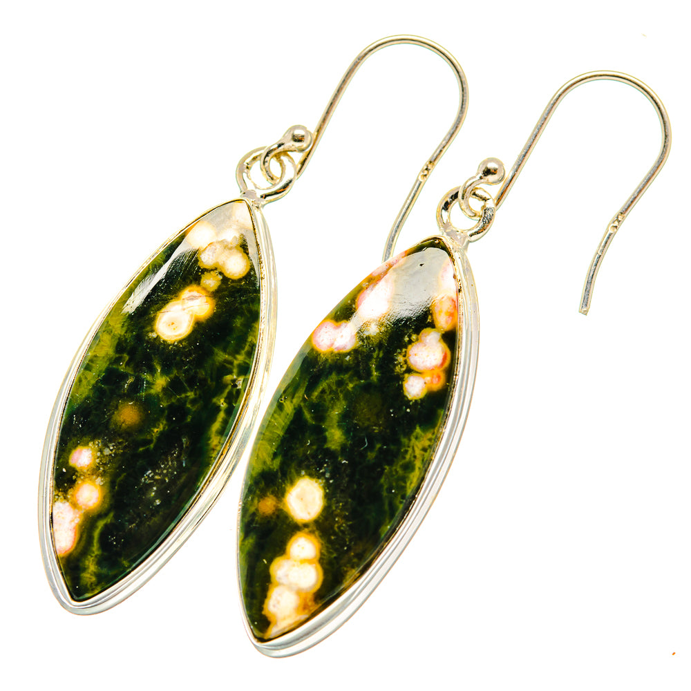 Ocean Jasper Earrings handcrafted by Anasilvercos - EARR417824