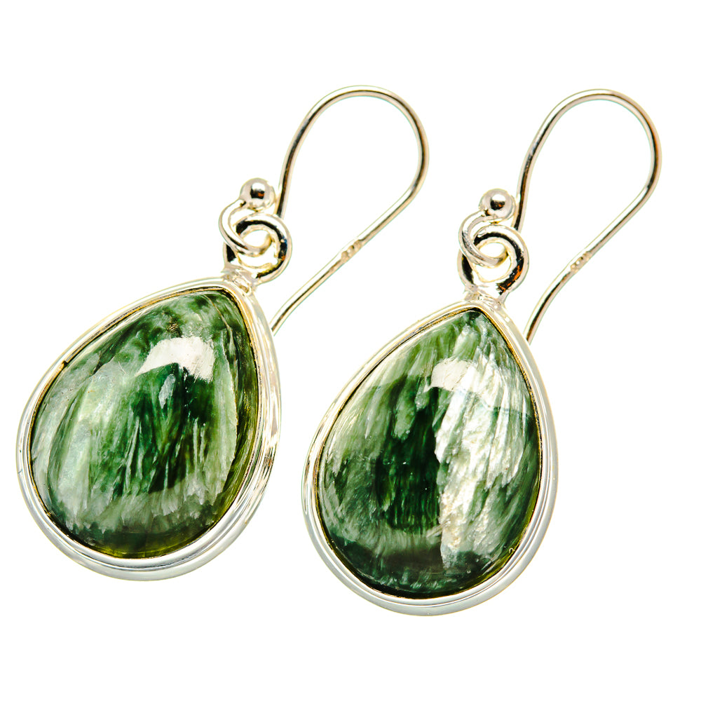 Seraphinite Earrings handcrafted by Anasilvercos - EARR417826