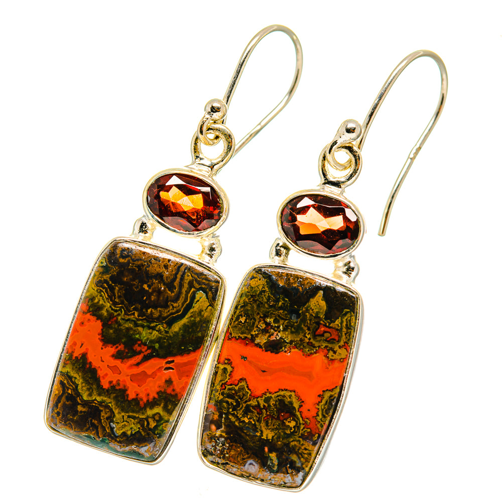 Moroccan Agate Earrings handcrafted by Anasilvercos - EARR417829