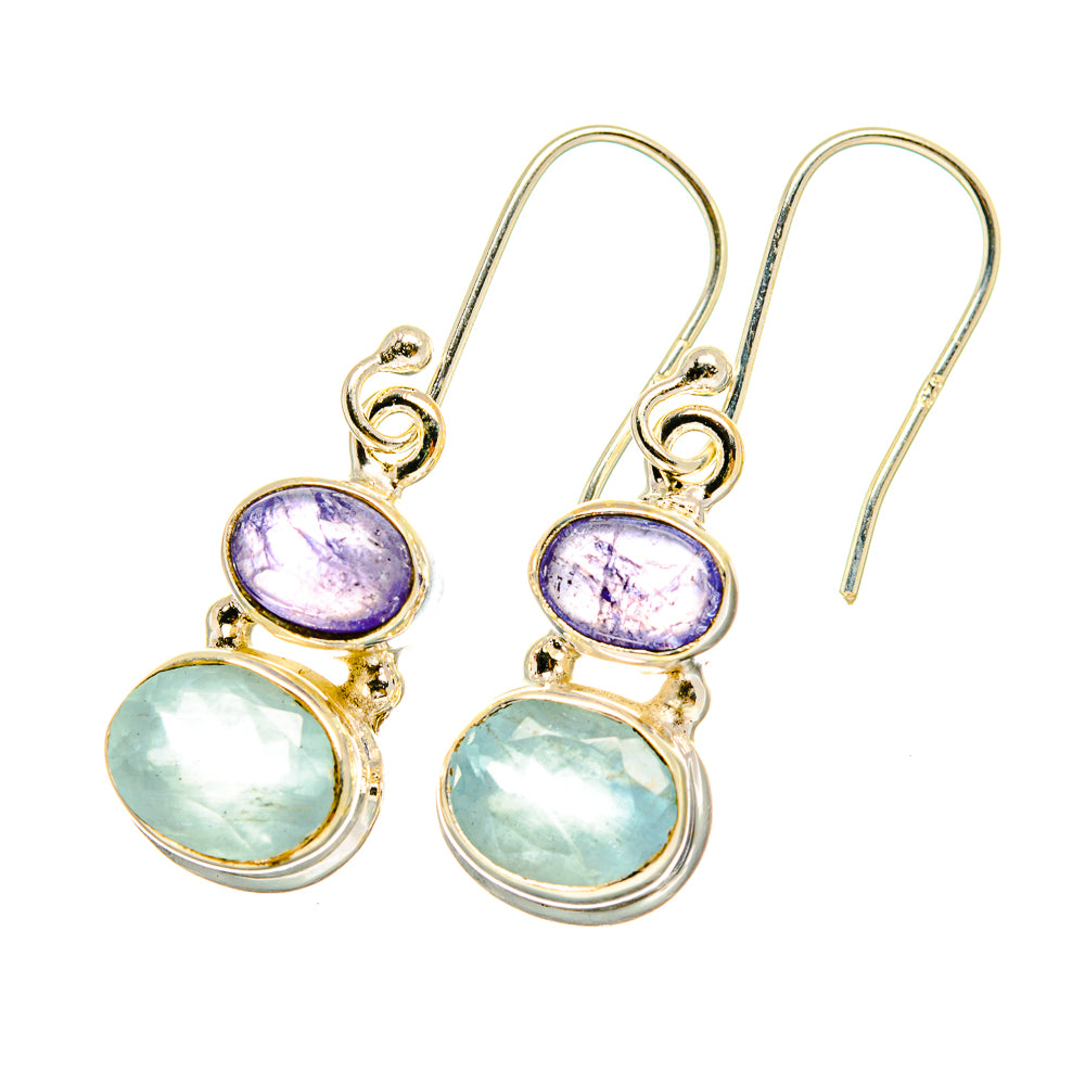 Aqua Chalcedony Earrings handcrafted by Anasilvercos - EARR417834