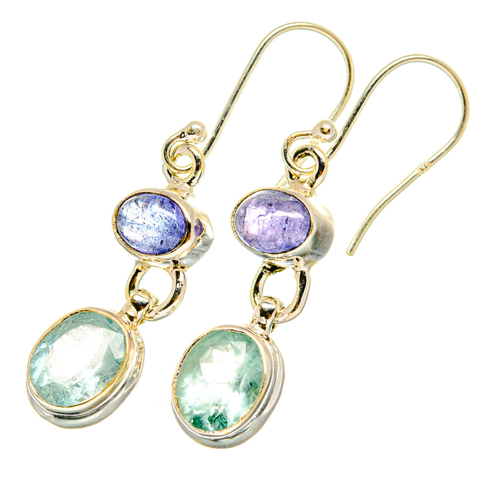 Aqua Chalcedony Earrings handcrafted by Anasilvercos - EARR417839