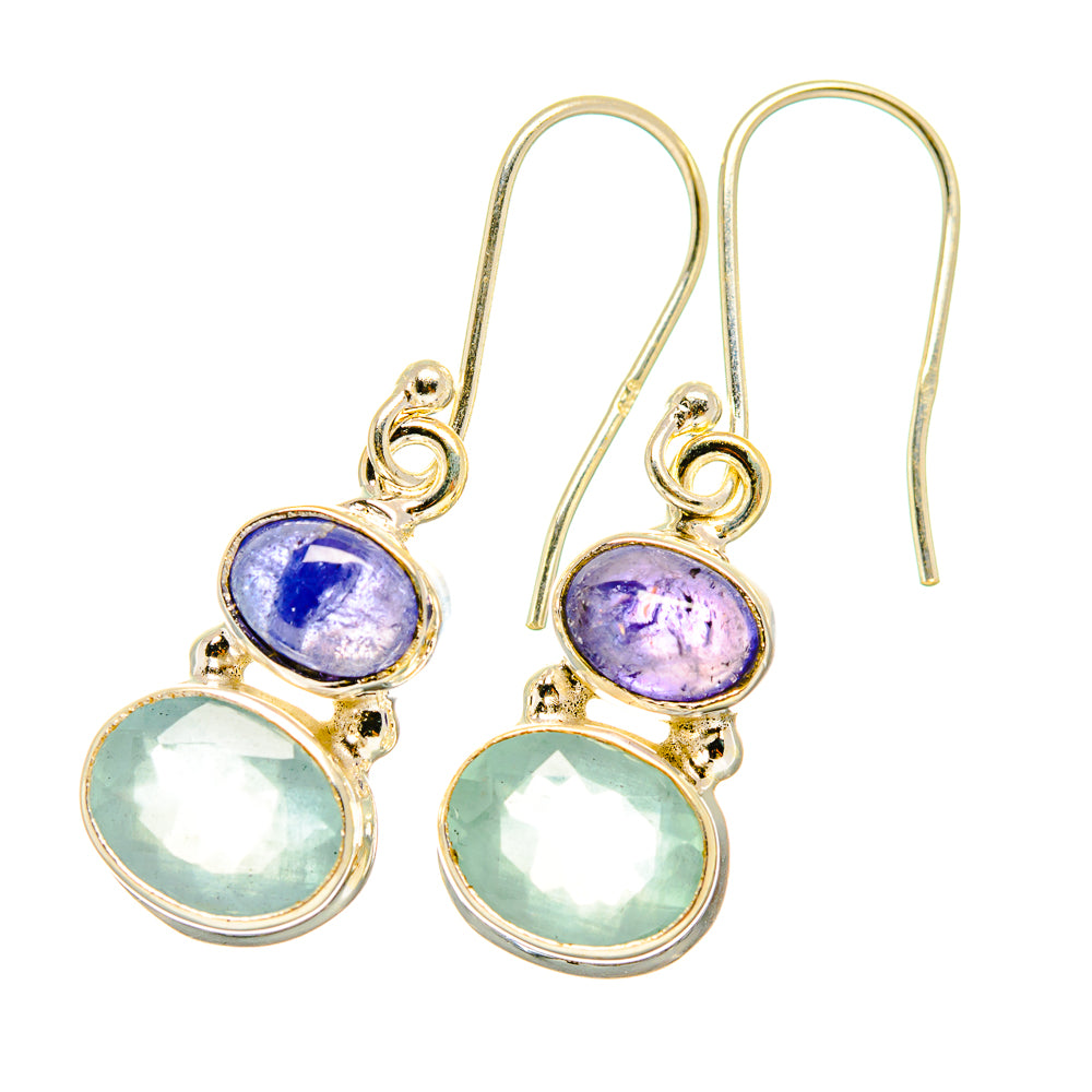 Aqua Chalcedony Earrings handcrafted by Anasilvercos - EARR417856