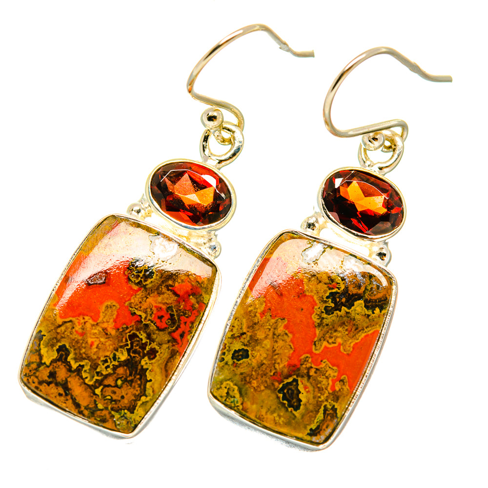 Moroccan Agate Earrings handcrafted by Anasilvercos - EARR417864