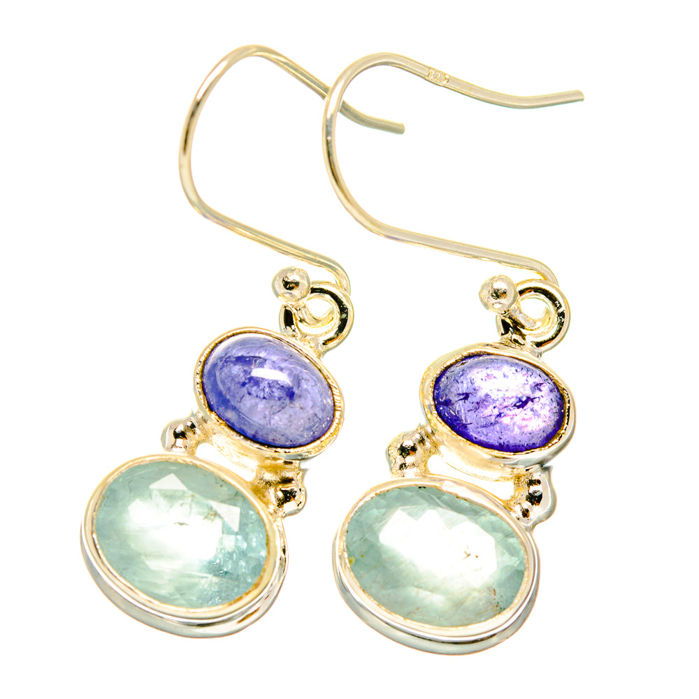 Aqua Chalcedony Earrings handcrafted by Anasilvercos - EARR417865