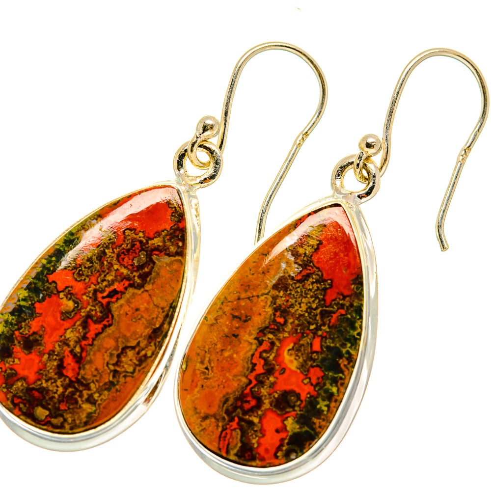 Moroccan Agate Earrings handcrafted by Anasilvercos - EARR417874