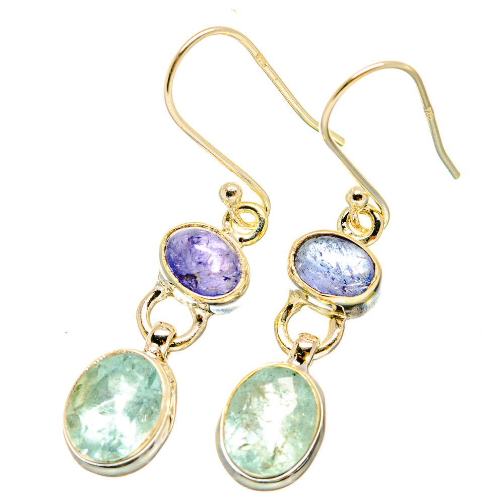 Aqua Chalcedony Earrings handcrafted by Anasilvercos - EARR417881