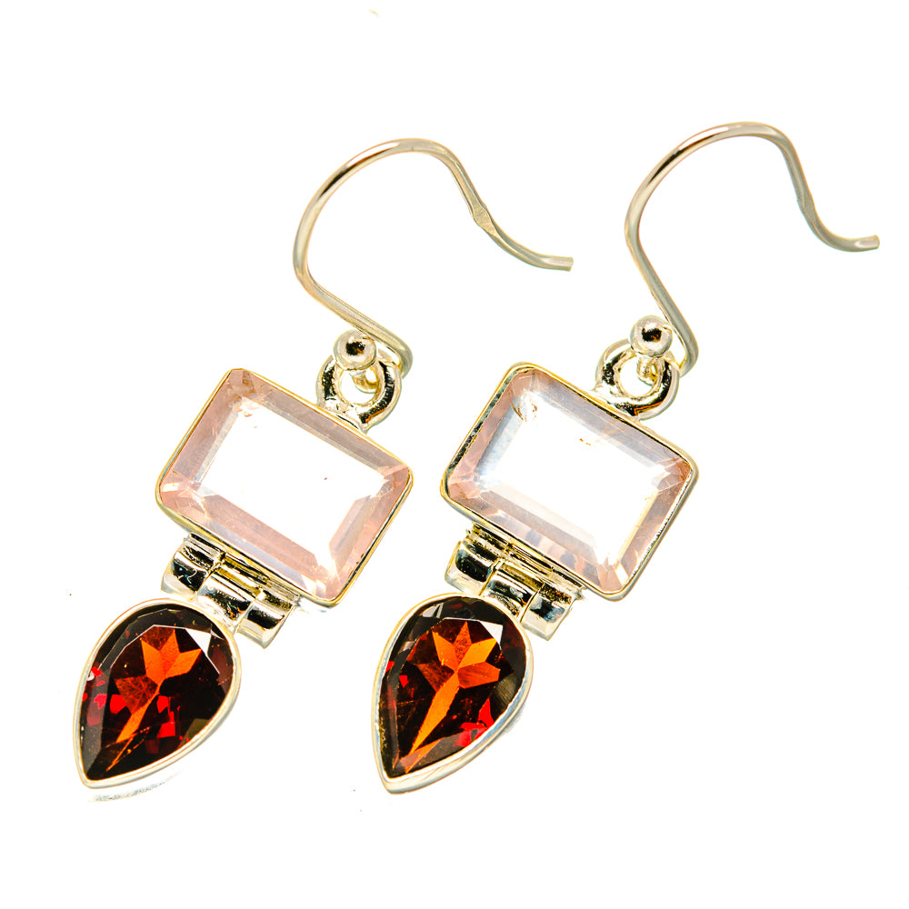 Rose Quartz Earrings handcrafted by Anasilvercos - EARR417883