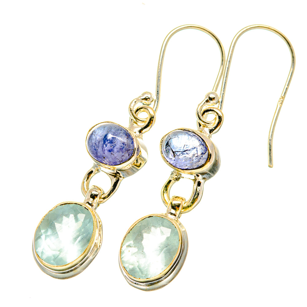 Aqua Chalcedony Earrings handcrafted by Anasilvercos - EARR417885