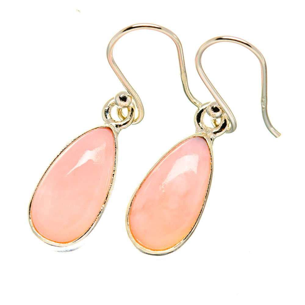 Pink Opal Earrings handcrafted by Anasilvercos - EARR417887