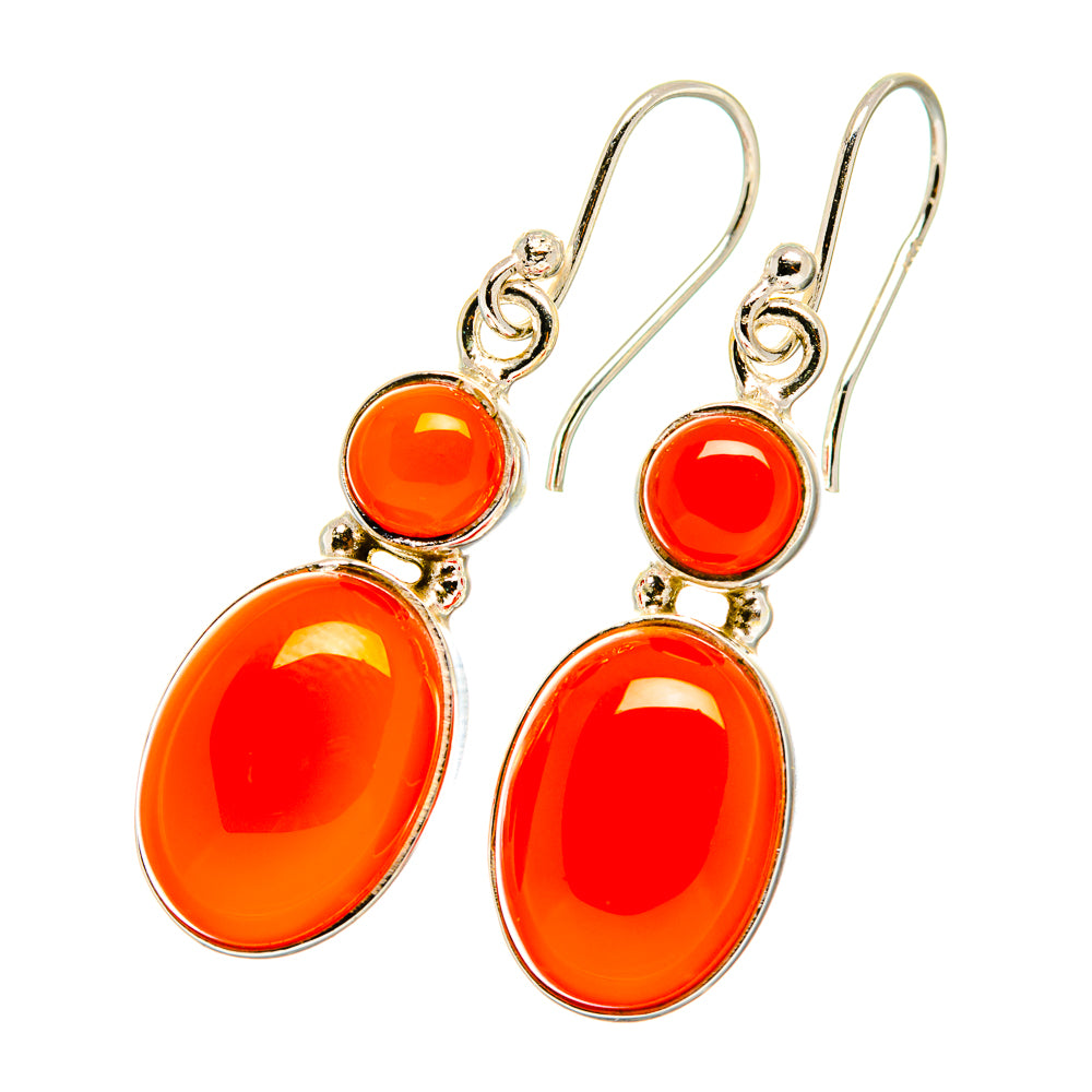 Carnelian Earrings handcrafted by Anasilvercos - EARR417894