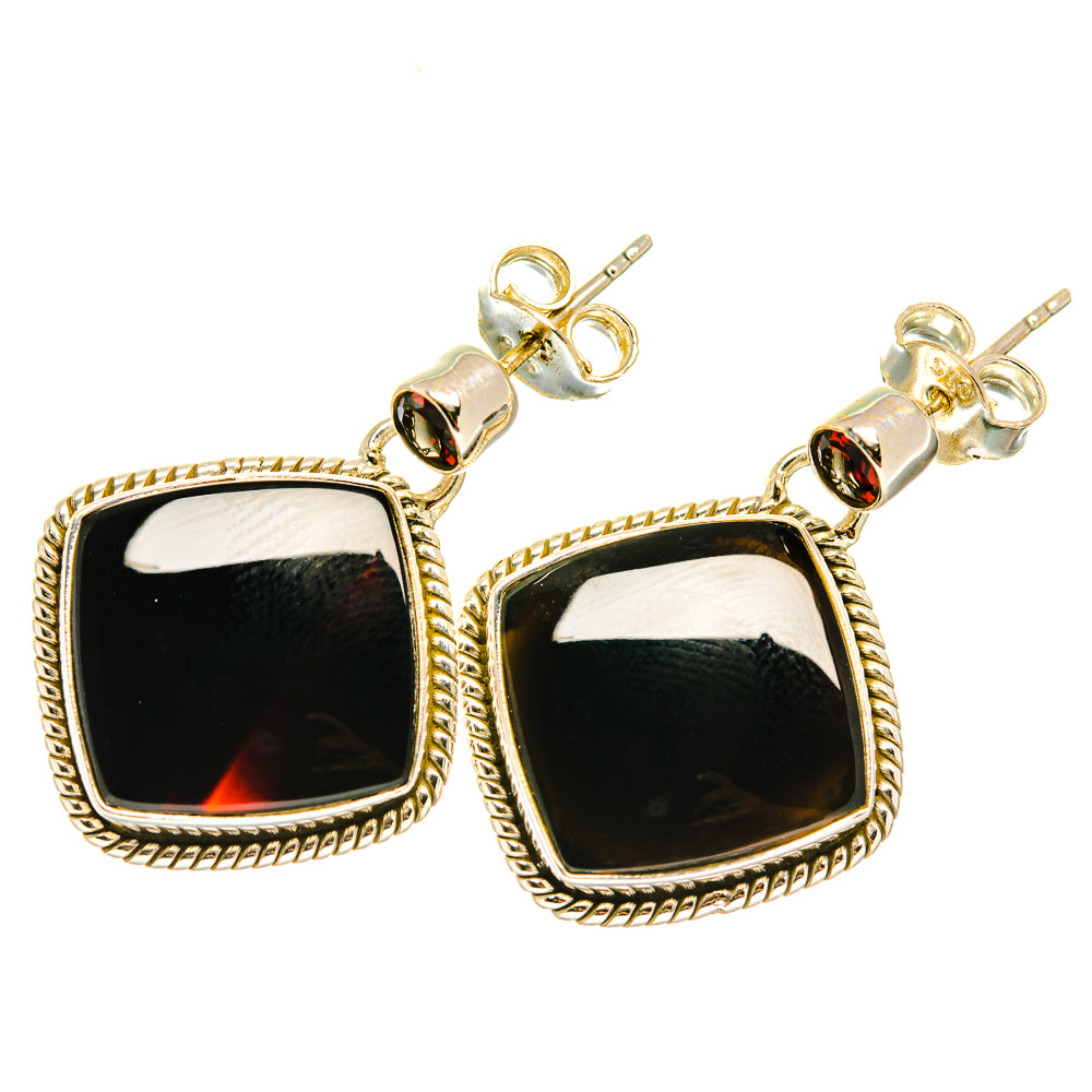 Black Onyx Earrings handcrafted by Anasilvercos - EARR417910