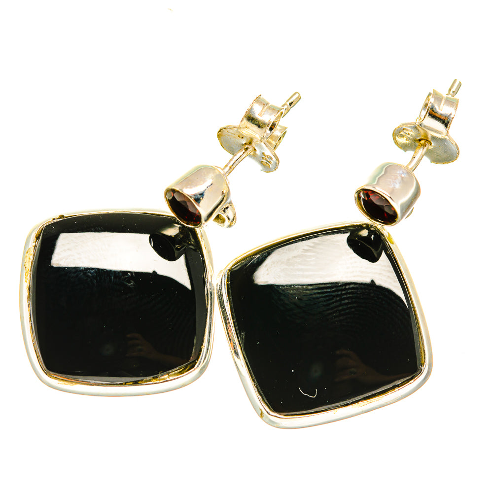 Black Onyx Earrings handcrafted by Anasilvercos - EARR417917