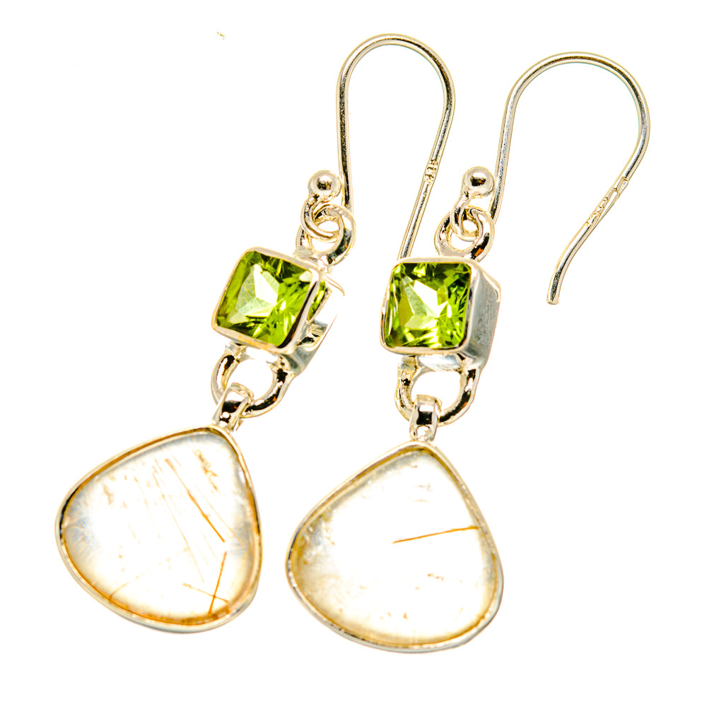 Rutilated Quartz Earrings handcrafted by Anasilvercos - EARR417919