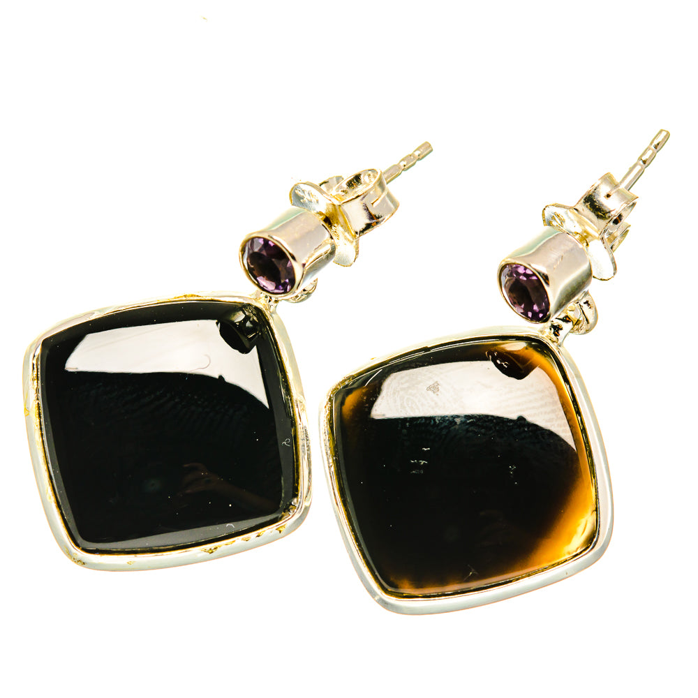 Black Onyx Earrings handcrafted by Anasilvercos - EARR417920