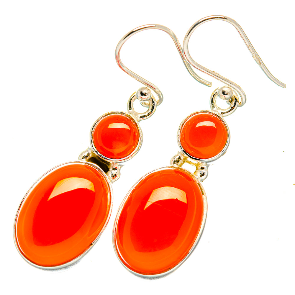 Carnelian Earrings handcrafted by Anasilvercos - EARR417941