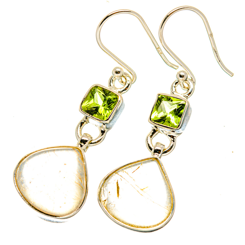 Rutilated Quartz Earrings handcrafted by Anasilvercos - EARR417942