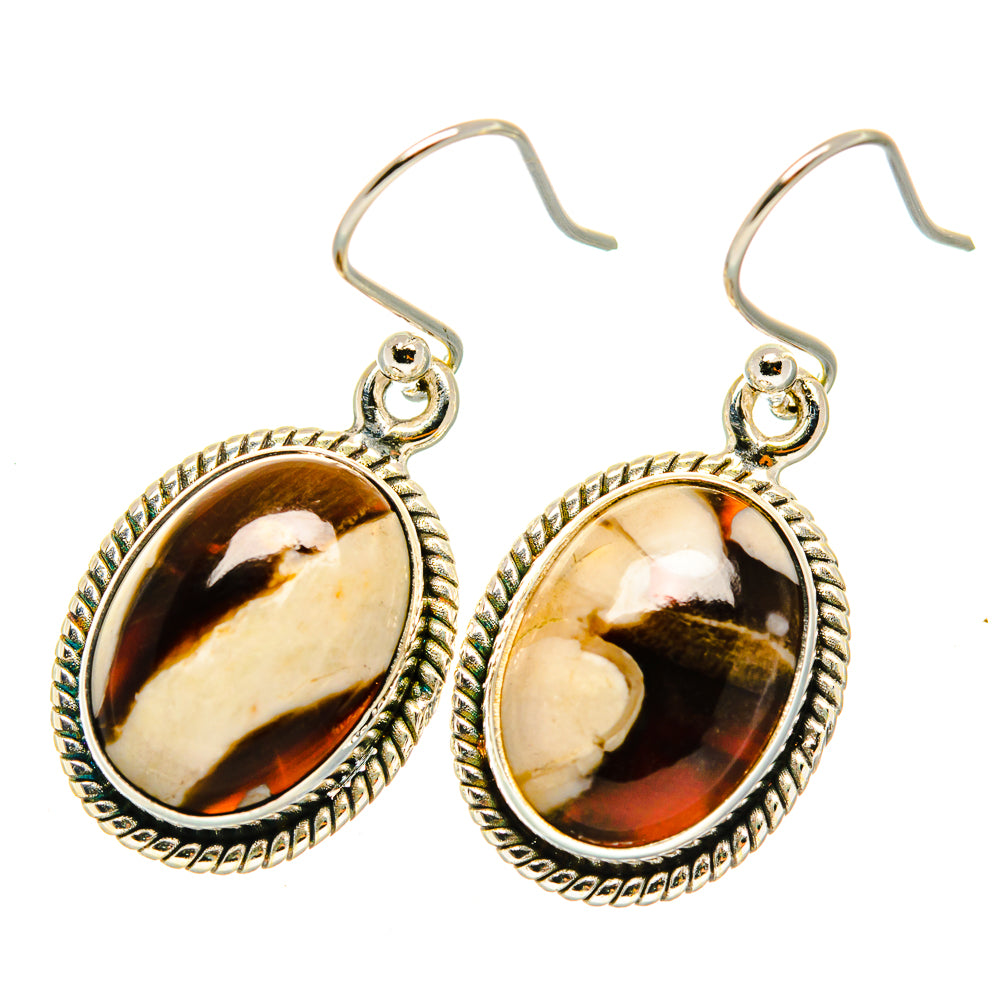 Peanut Wood Jasper Earrings handcrafted by Anasilvercos - EARR417944