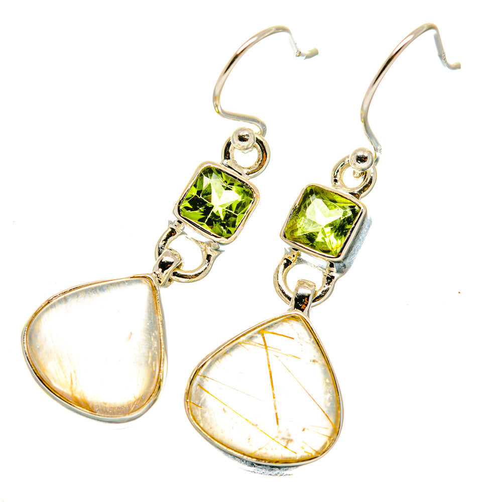 Rutilated Quartz Earrings handcrafted by Anasilvercos - EARR417951