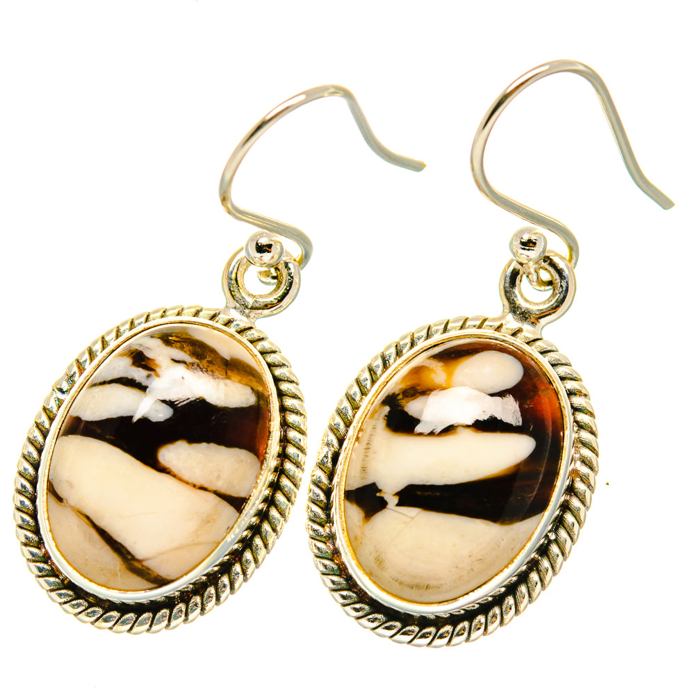 Peanut Wood Jasper Earrings handcrafted by Anasilvercos - EARR417964