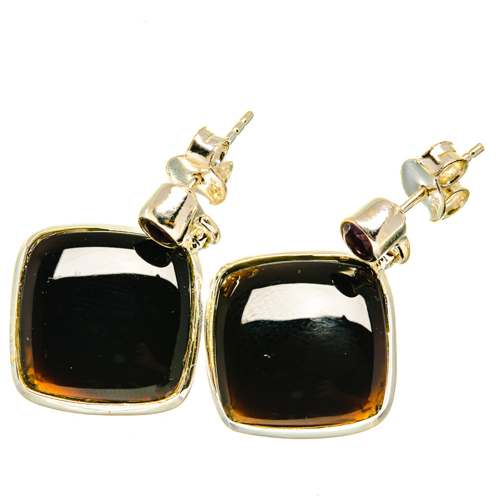 Black Onyx Earrings handcrafted by Anasilvercos - EARR417975