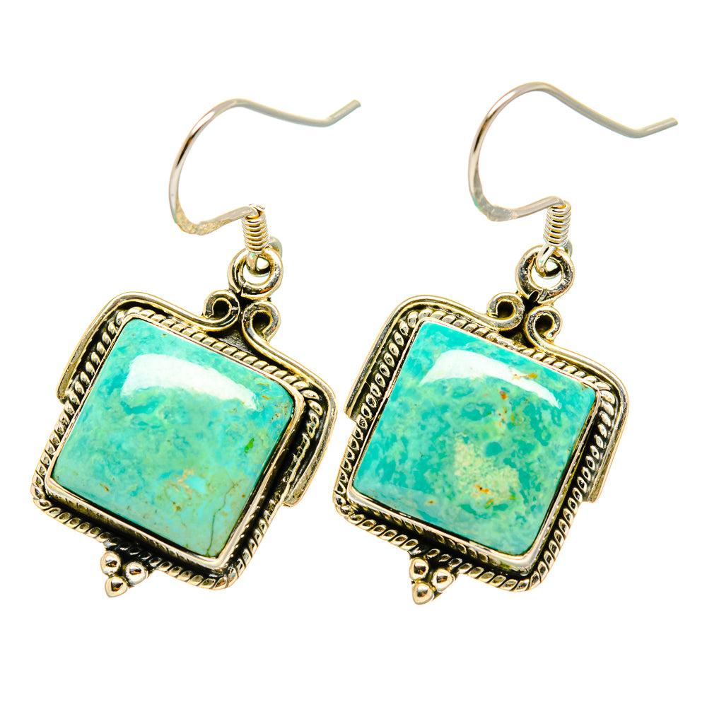 Peruvian Amazonite Earrings handcrafted by Anasilvercos - EARR417987