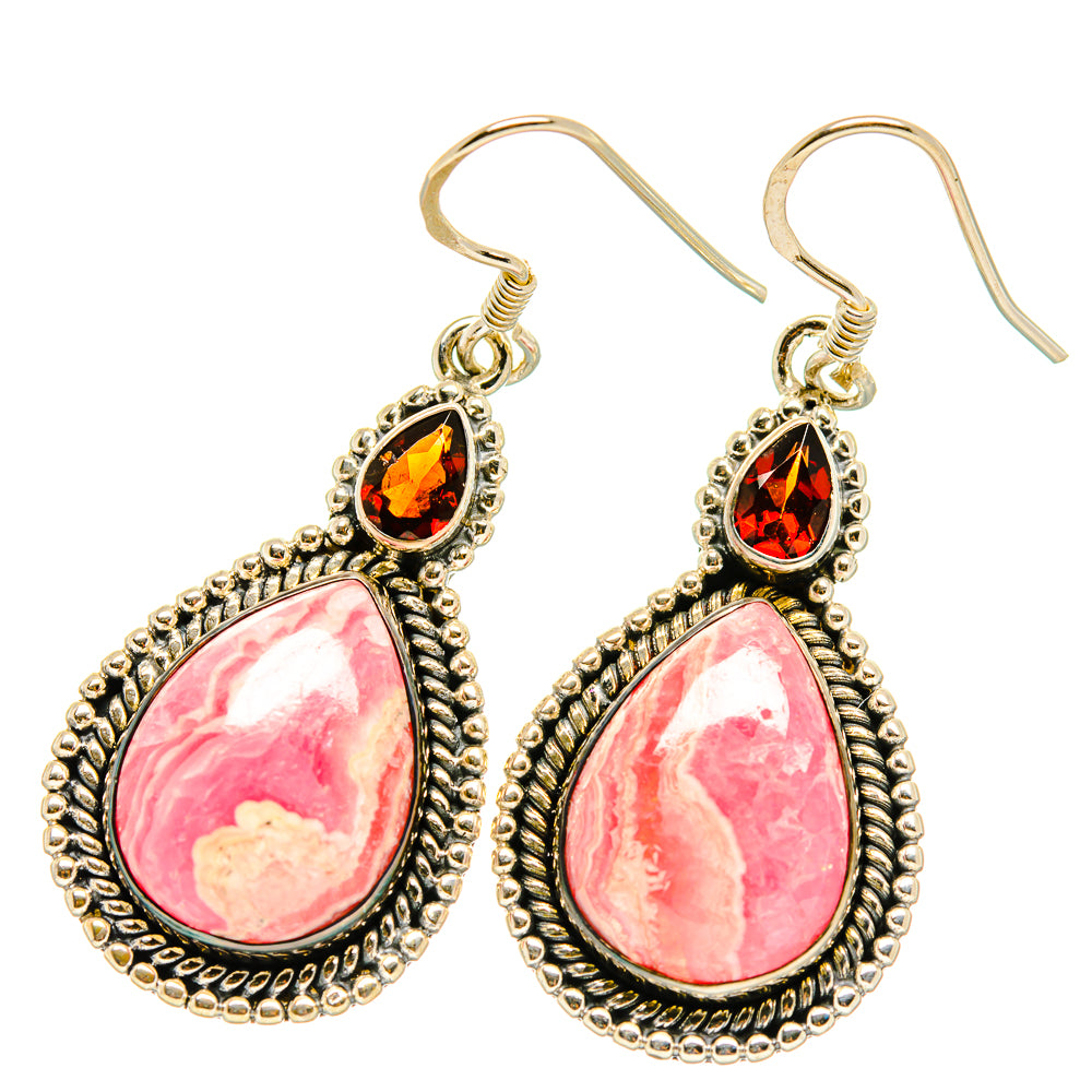 Rhodochrosite Earrings handcrafted by Anasilvercos - EARR417996