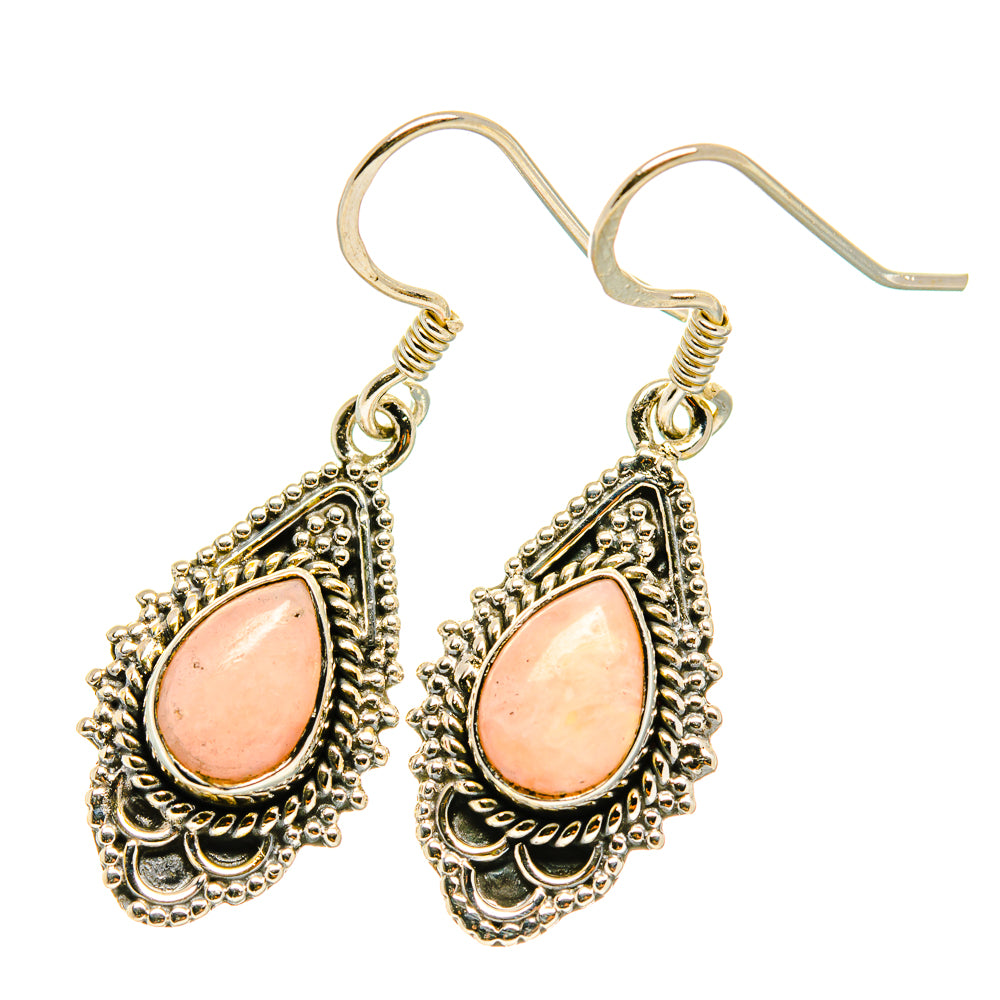 Pink Opal Earrings handcrafted by Anasilvercos - EARR418002