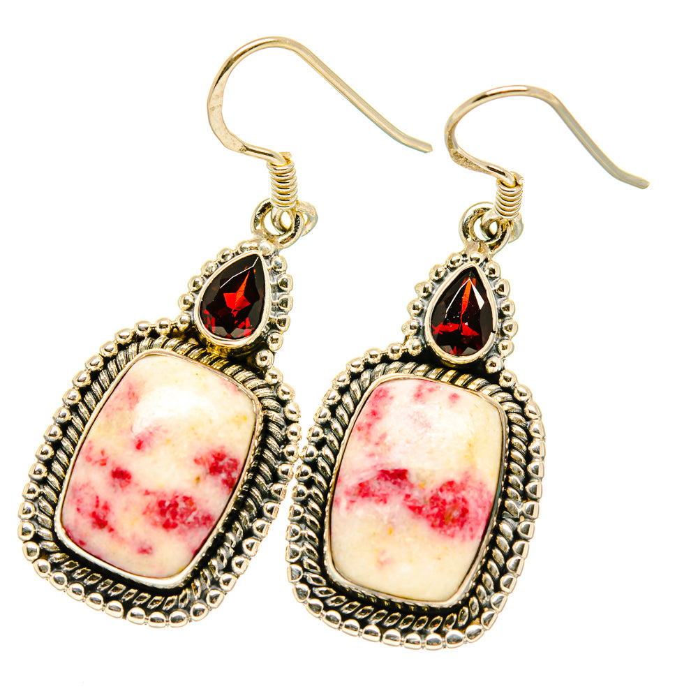 Thulite Earrings handcrafted by Anasilvercos - EARR418005