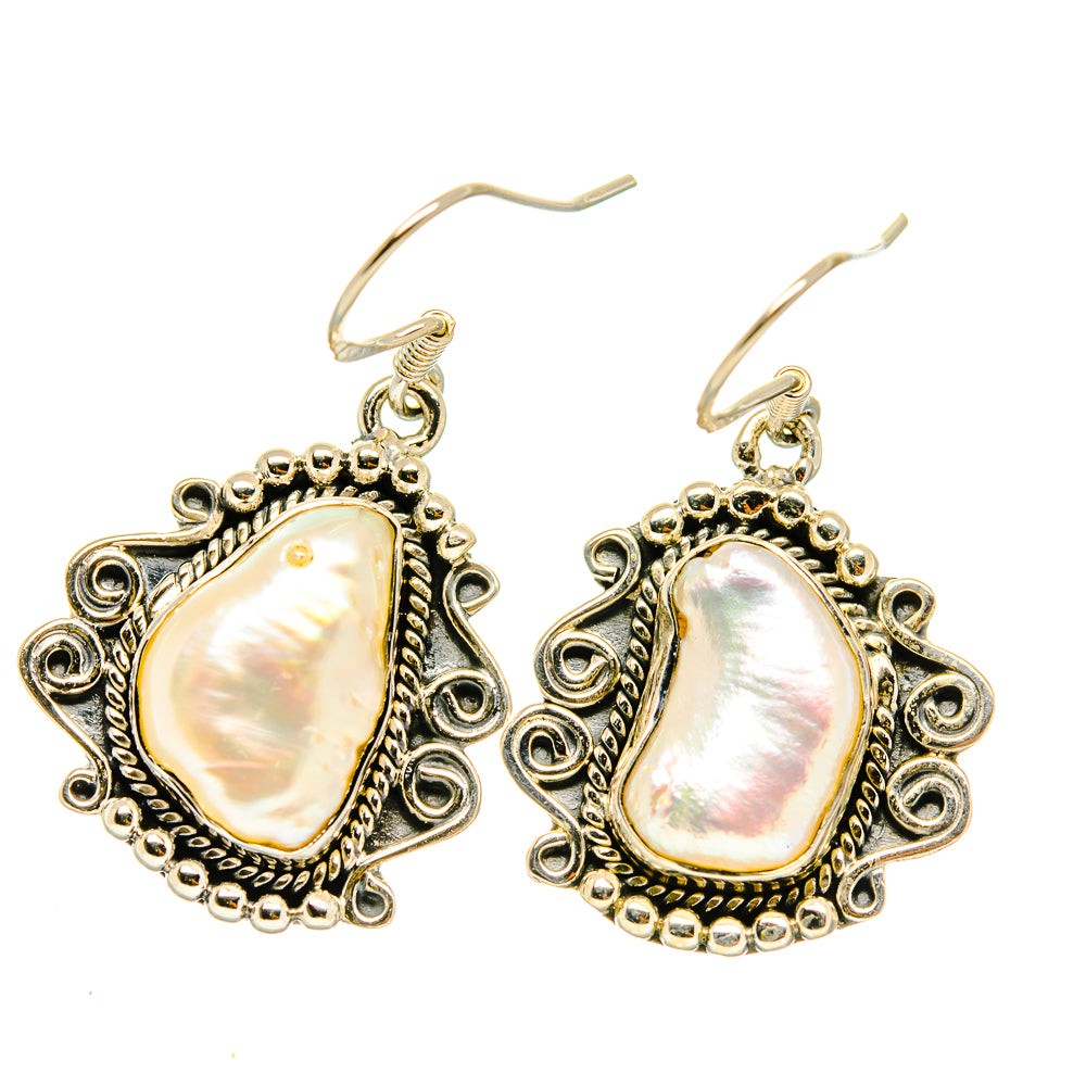 Mother Of Pearl Earrings handcrafted by Anasilvercos - EARR418007