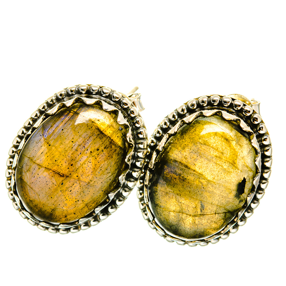 Labradorite Earrings handcrafted by Anasilvercos - EARR418009